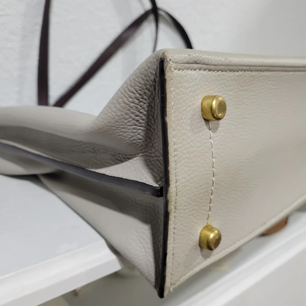 Coach Willow Tote Bag Colorblock With Signature Canvas Dove Gray C0692